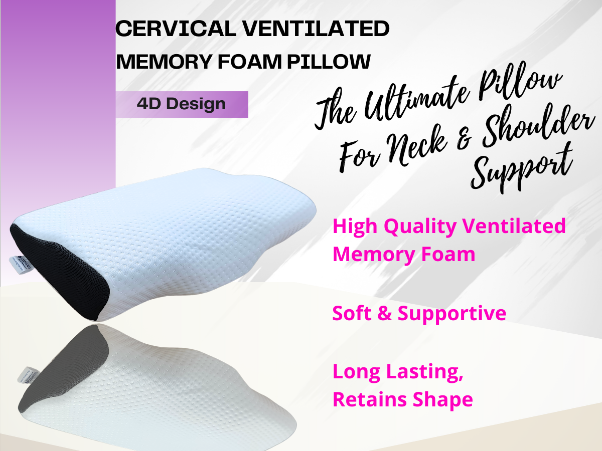 COZYARDS 4D Cervical Pillow for Neck and Shoulder Pain, Orthopedic Anti-Snoring Gel Memory Foam Pillow for Sleeping, Dual Height Options for Personalized Neck Support