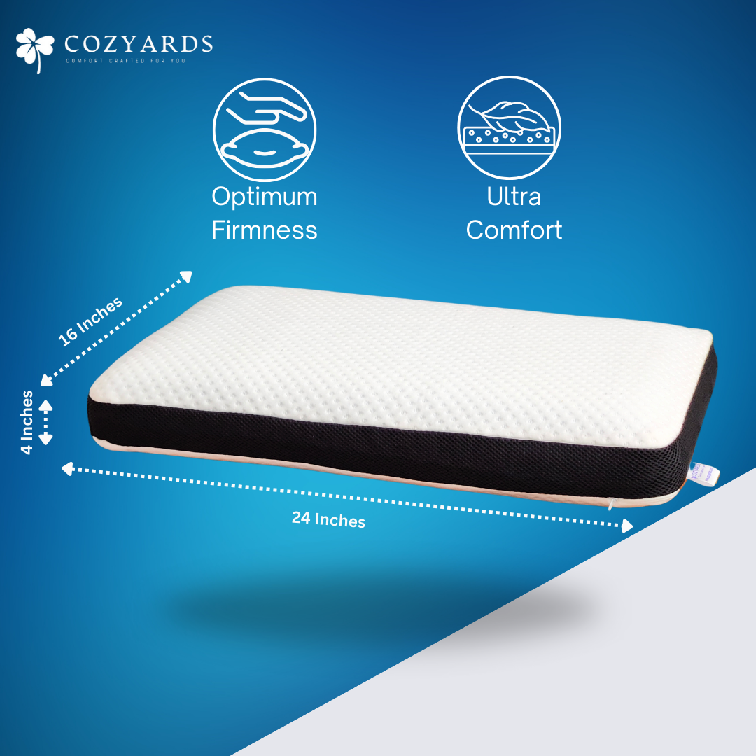 COZYARDS King Size Memory Foam Pillow - 24x16x4 Inch