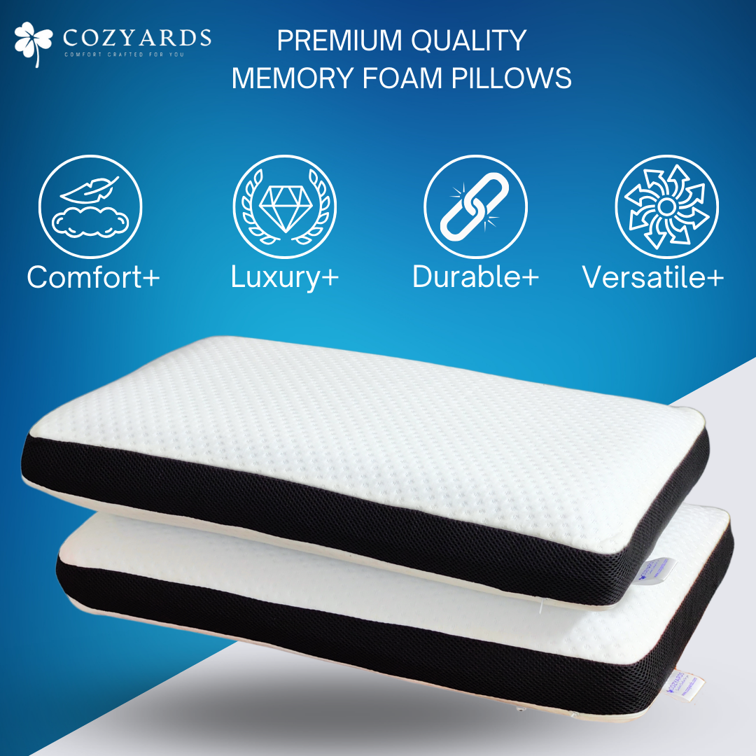 COZYARDS King Size Memory Foam Pillow - 24x16x4 Inch