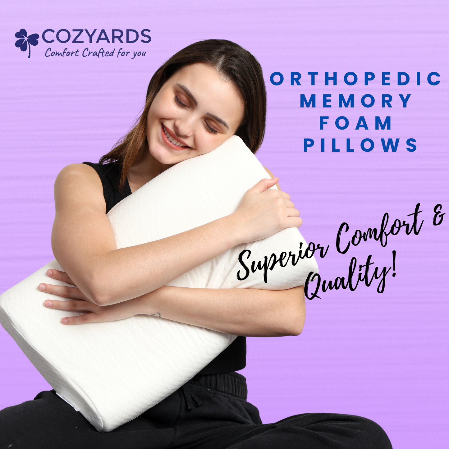 COZYARDS Contour Cervical Memory Foam Pillows